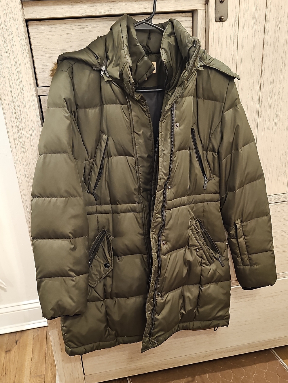 Michael Kors Olive Green Puffer Jacket